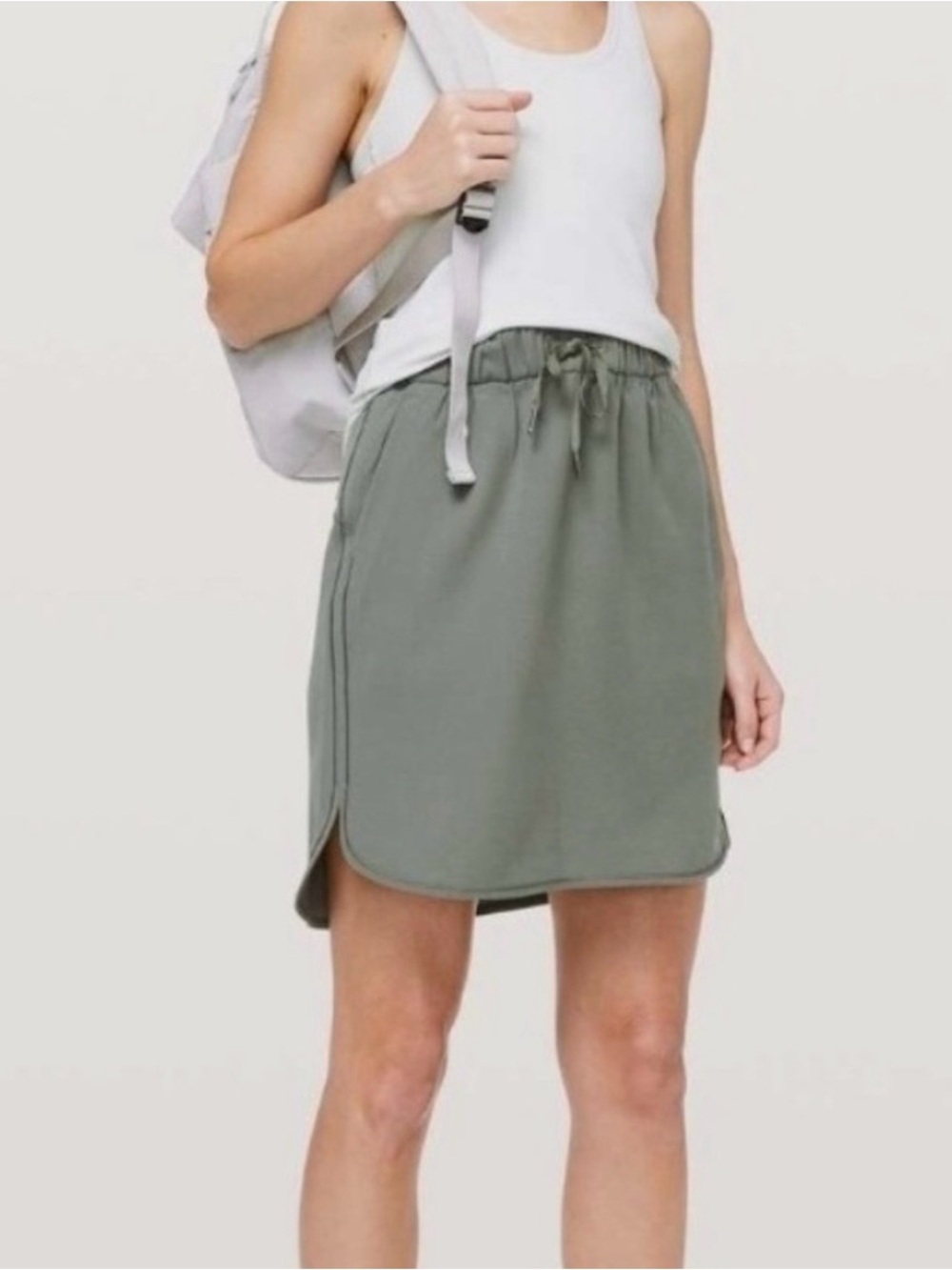 lululemon athletica Olive Green Drawstring Mini Skirt